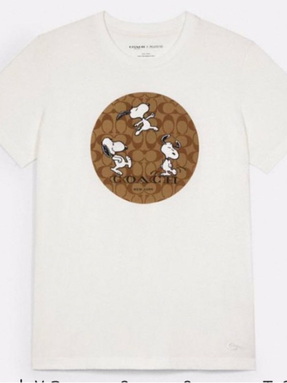 Coach x peanuts dancing snoopy tee